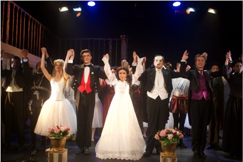 Curtain call at Derby Youth Musical Theatre's 2015 performance of Phantom of the Opera