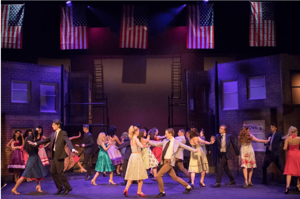 West Side Story dancers on stage